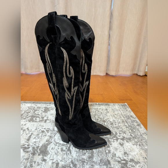Steve Madden NWOT Lasso Boots Black - Picture 3 of 5
